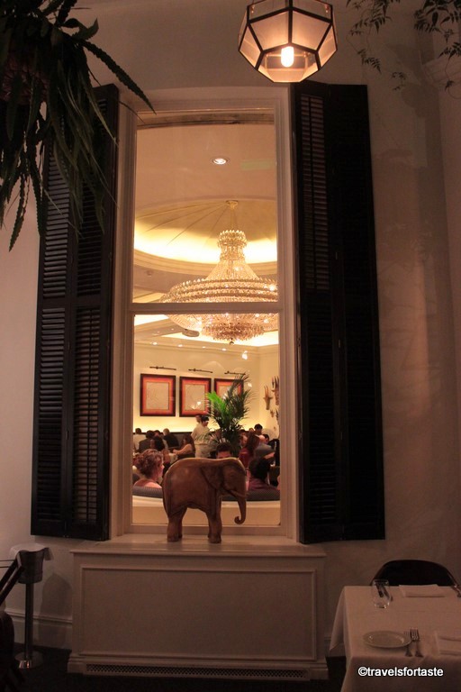 A peek into the stunning dining room at Bombay Brasserie