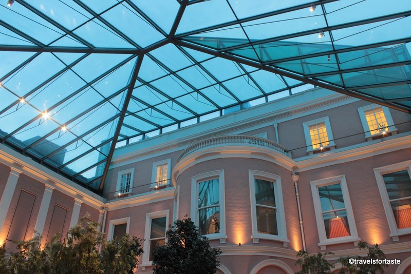 Glass enclosed central courtyard at The Wallace Collection,Lodon