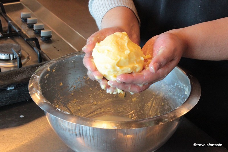 Making butter with fresh cream at River Cottage