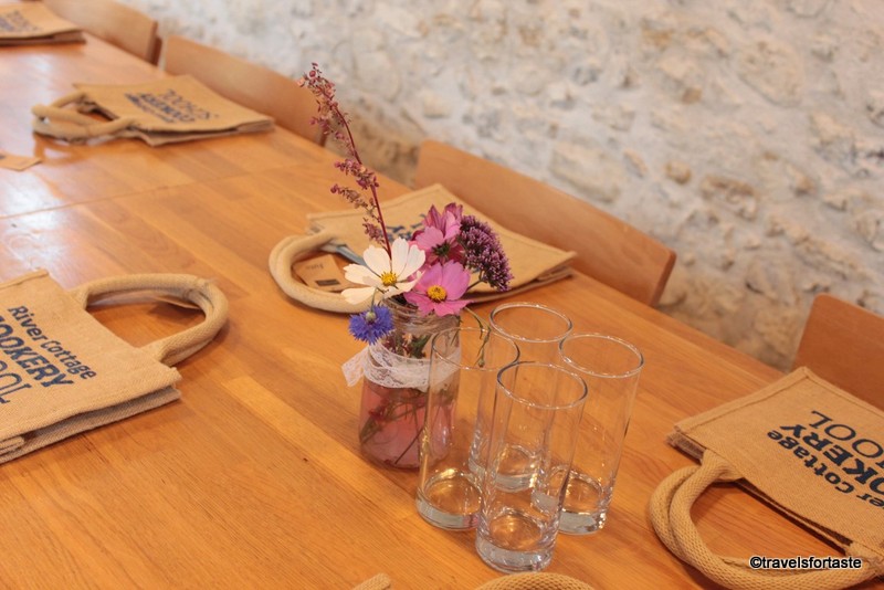Table decor at River Cottage